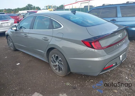 2021 Hyundai Sonata Hybrid Blue from USA, damaged, VIN KMHL24JJ1MA033199